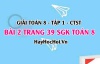 Giải bài 2 trang 39 Toán 8 Tập 1 SGK Chân trời sáng tạo